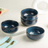 Galaxy Blue Ceramic Snack Bowl Set of 4, 500 ML